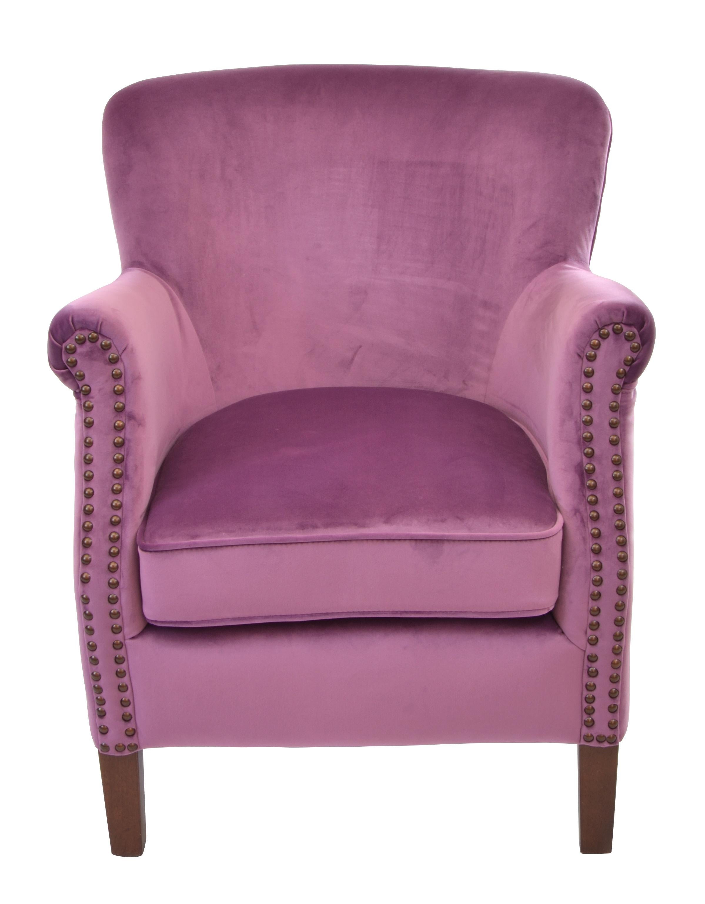Cromarty Armchair Plum Velvet VLA13