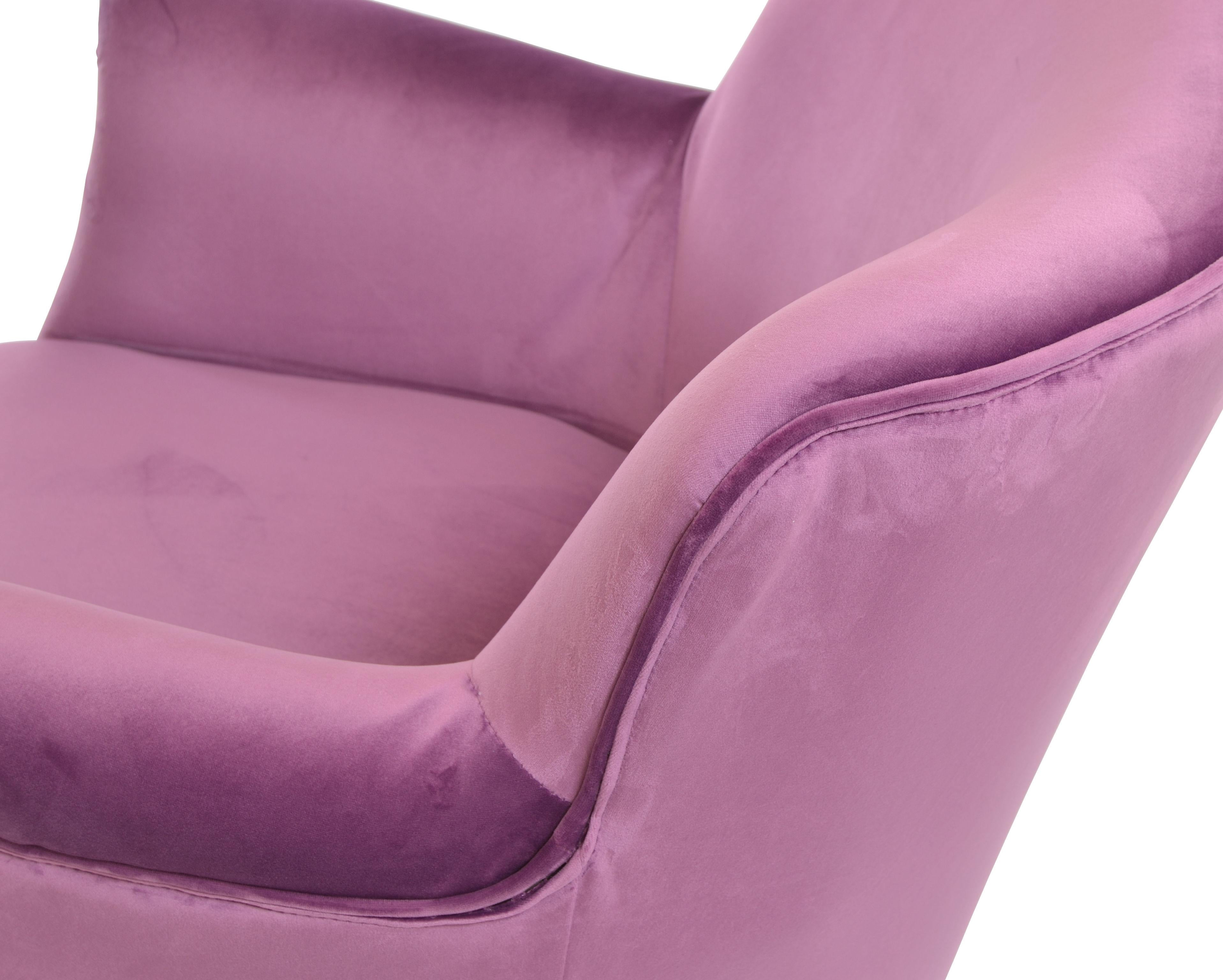 Cromarty Armchair Plum Velvet VLA13