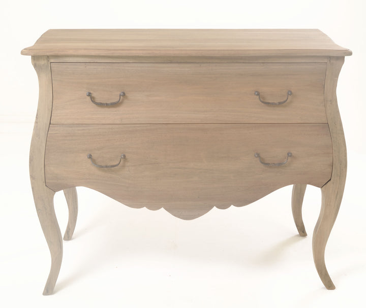 Vintage 2 Drawer Bombe Chest Mahogany VIN174