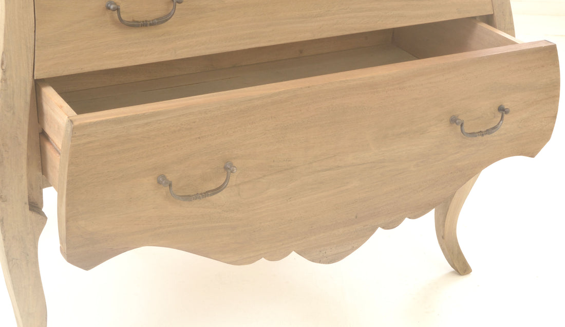 Vintage 2 Drawer Bombe Chest Mahogany VIN174