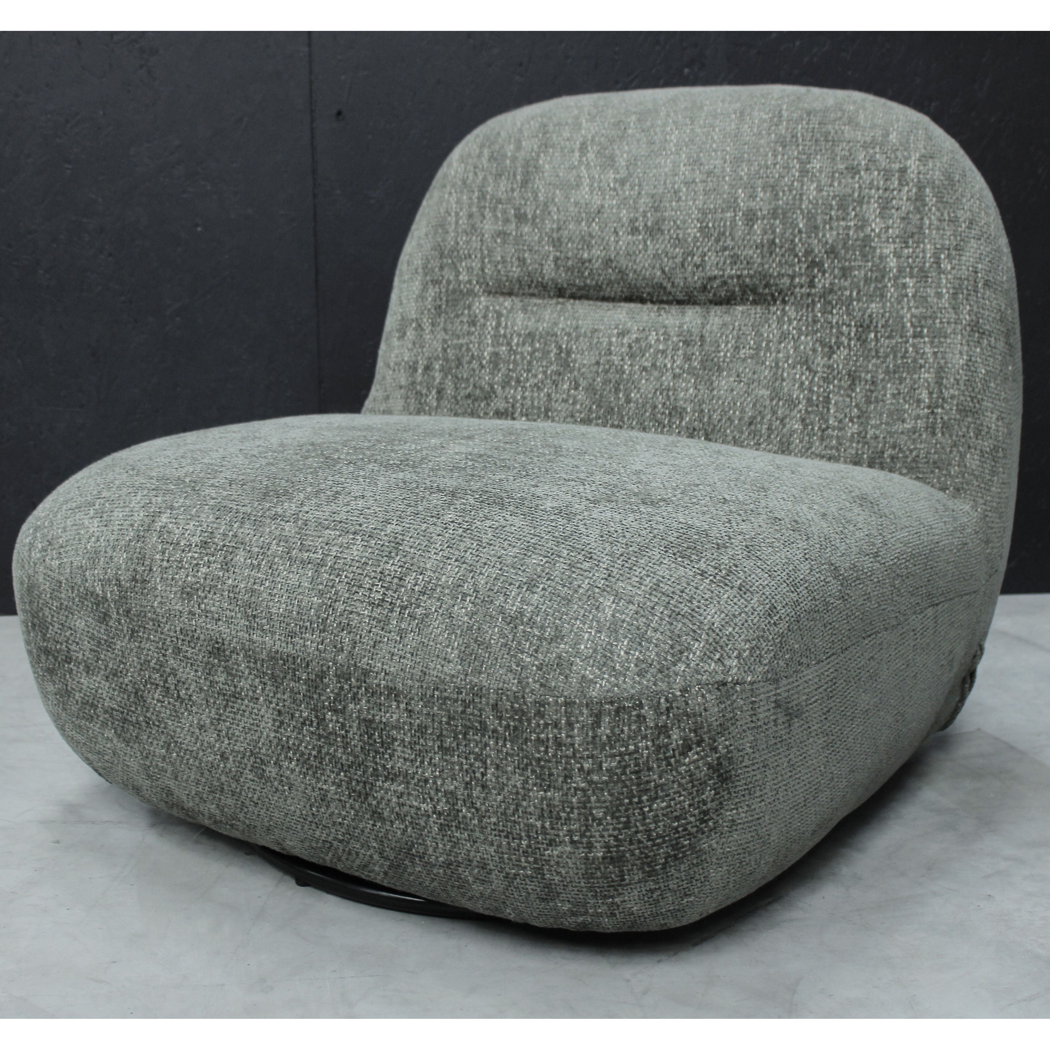 Sienna Oversized Swivel Chair in Boucle Olive * - Havenheim Furniture