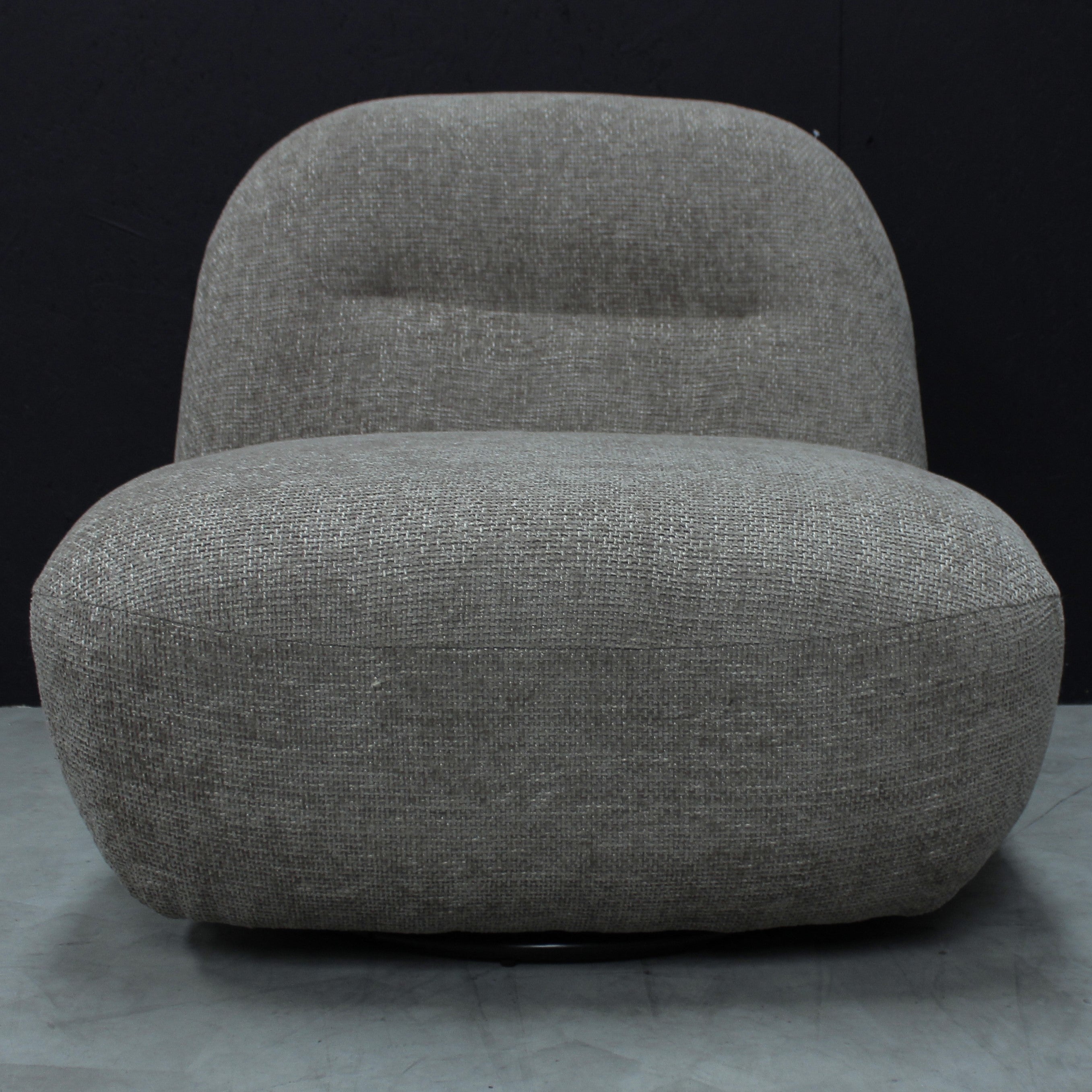 Sienna Oversized Swivel Chair in Boucle Stone * - Havenheim Furniture