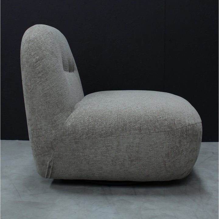 Sienna Oversized Swivel Chair in Boucle Stone * - Havenheim Furniture