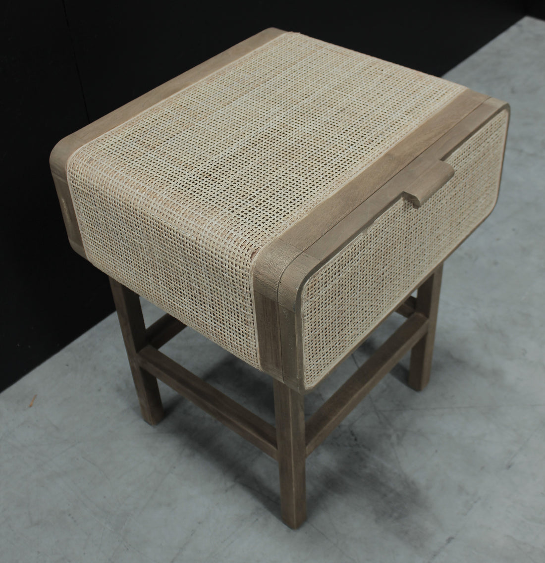 Rattan Bedside Teak TH06