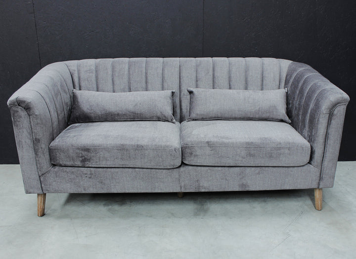 Melbah 3 Seater Sofa in Graphite Velvet VLA106