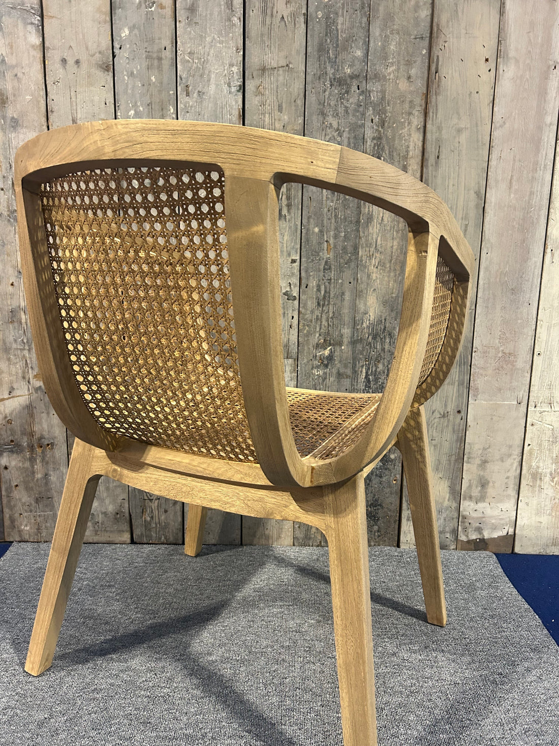 Rattan Tub Dining Chair Teak SAM02