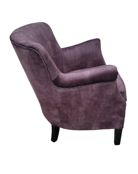 Cromarty Armchair in Vintage Charcoal Velvet VIN42