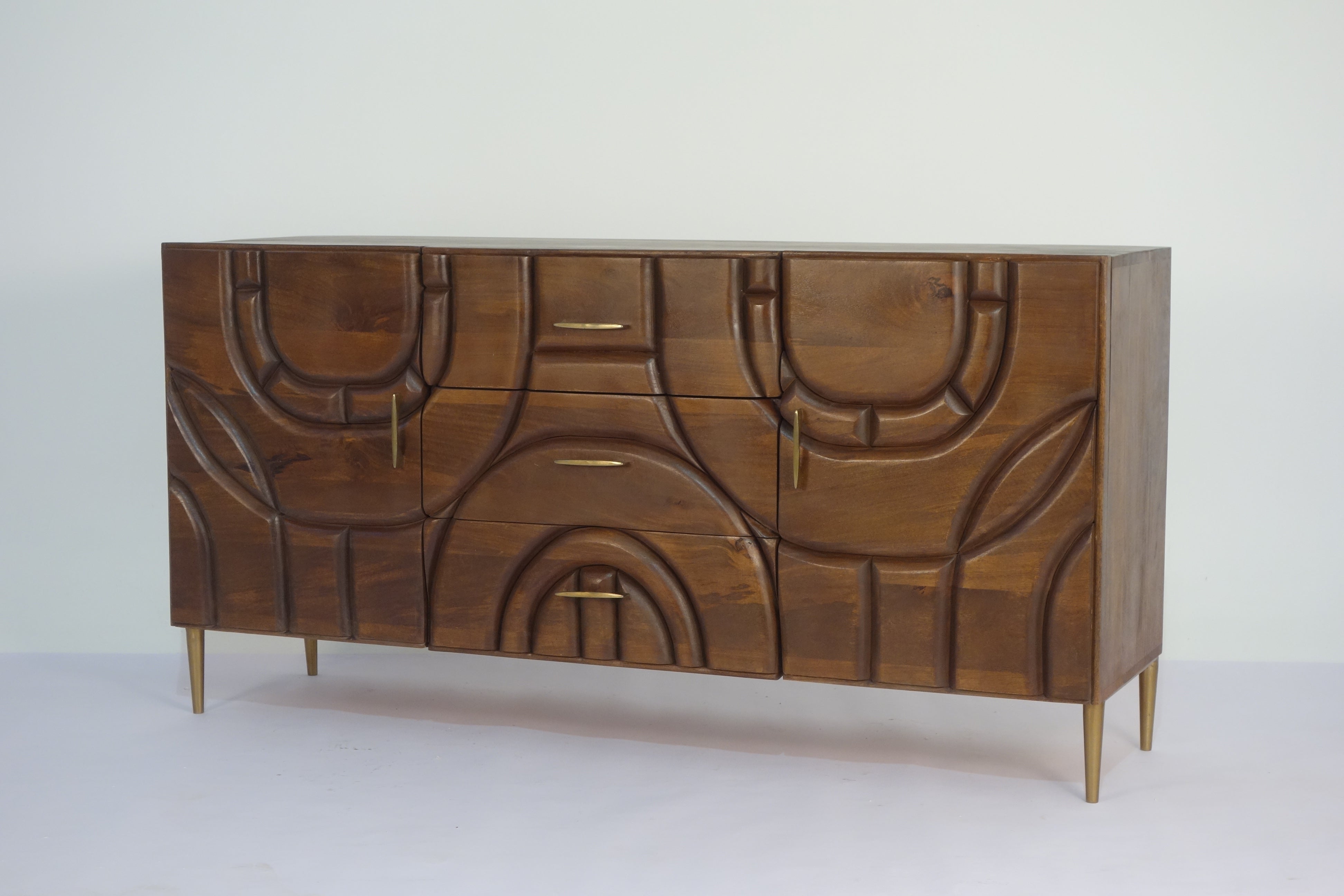 Kanpura Mango Wood 2 Door 3 Drawer Sideboard 2852L - Havenheim Furniture