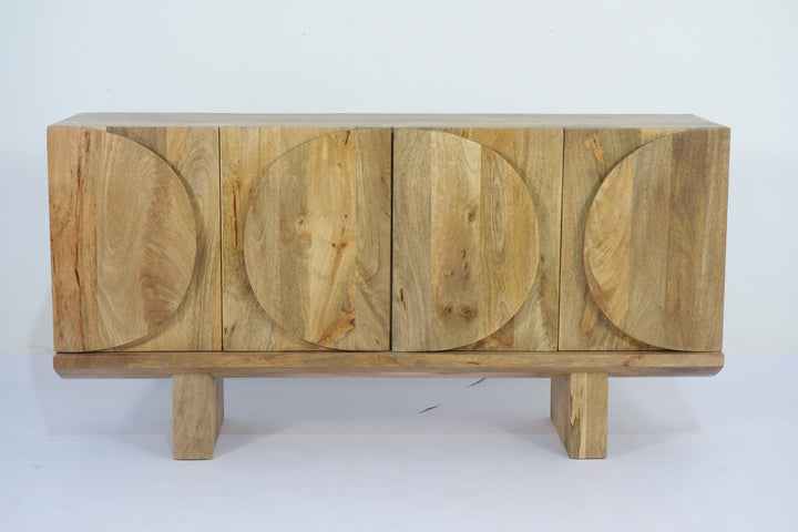 Barli Mango Wood Oval Design 4 Door Sideboard 2850F
