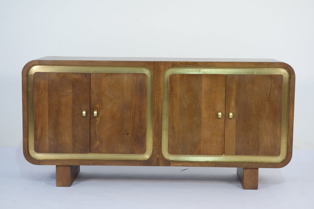 Samel Mango Wood Square Design 4 Door Sideboard 2850K
