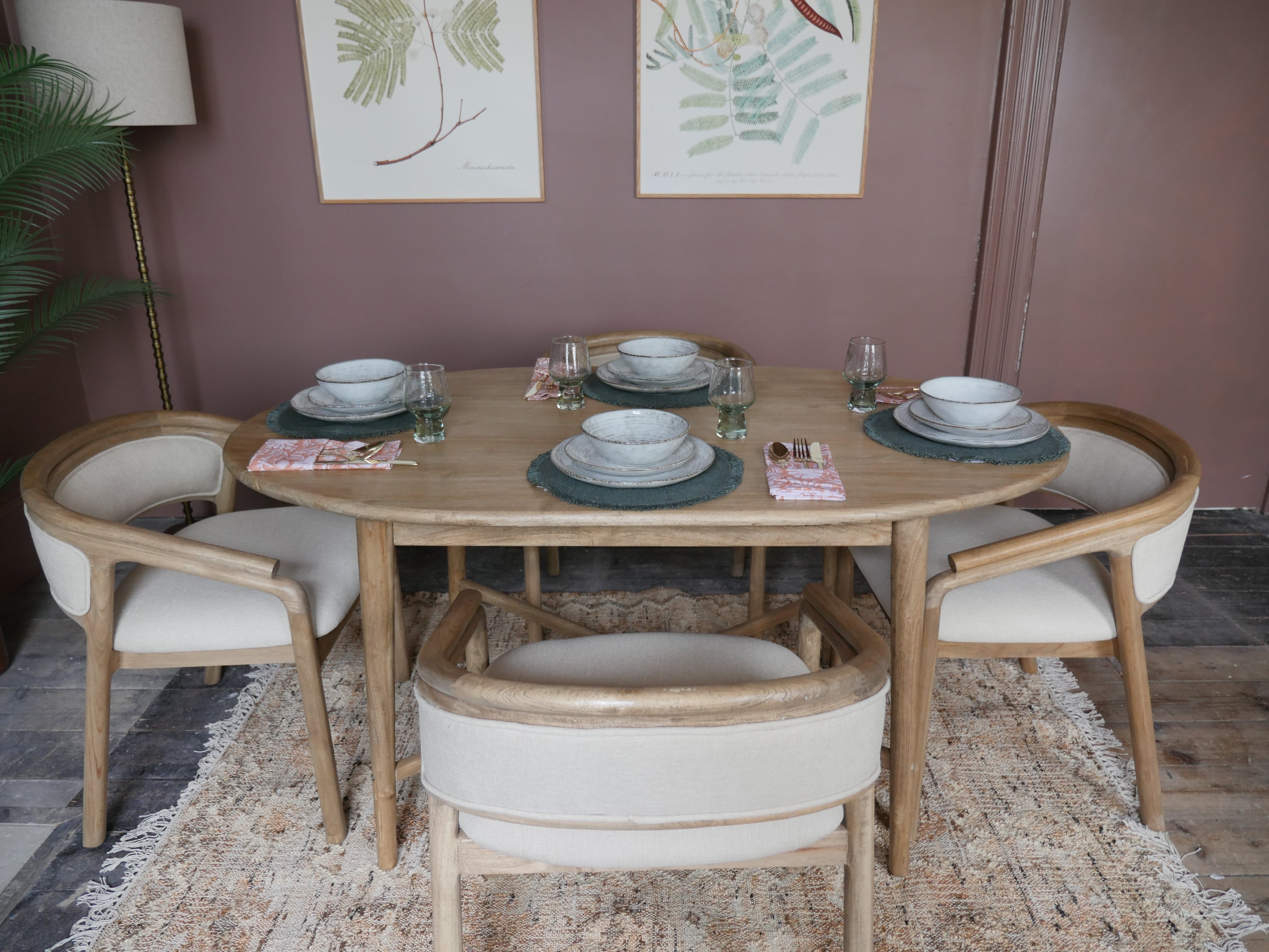 Oval Dining Table Solid Teak TH01