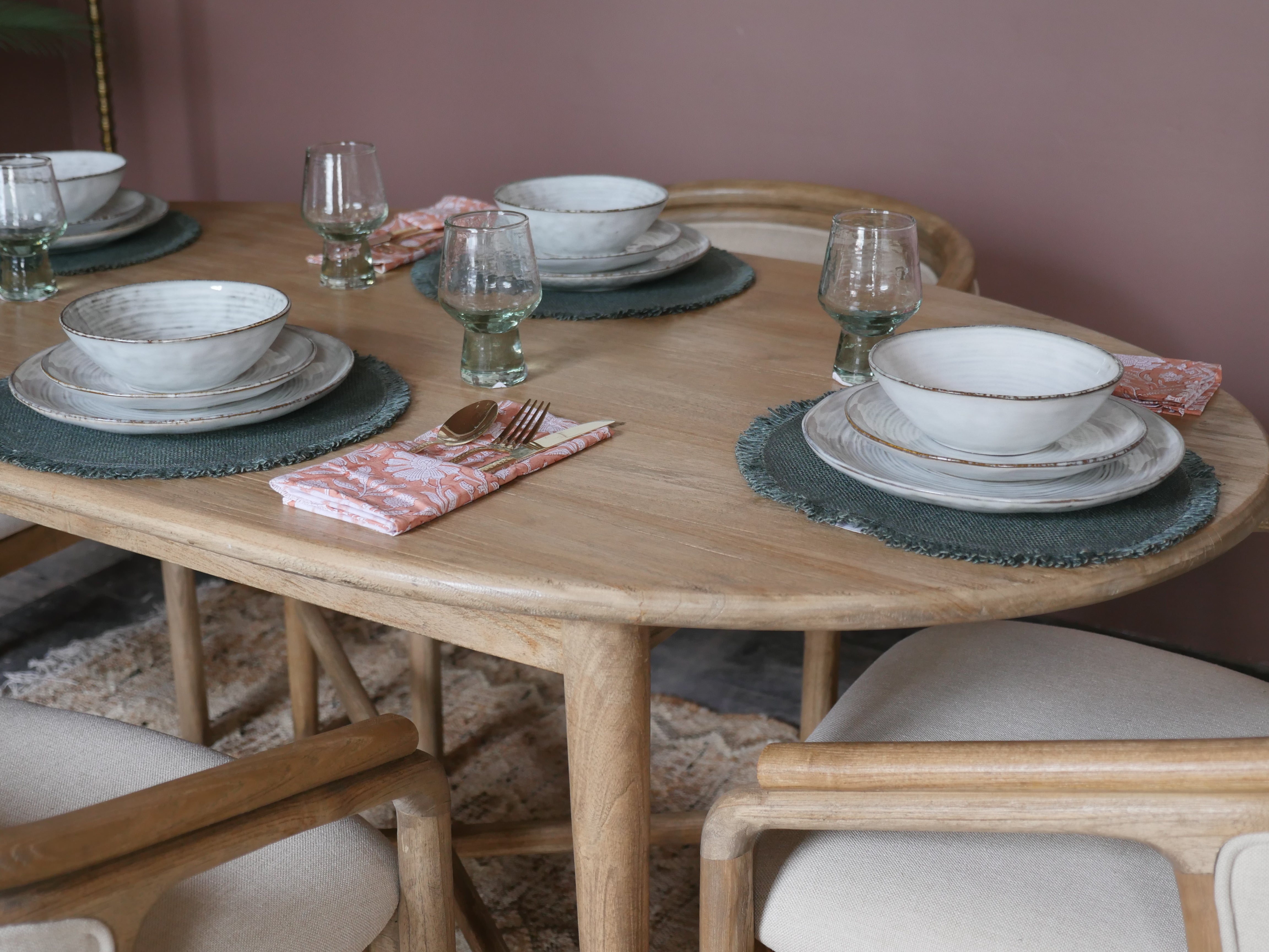 Oval Dining Table Solid Teak TH01