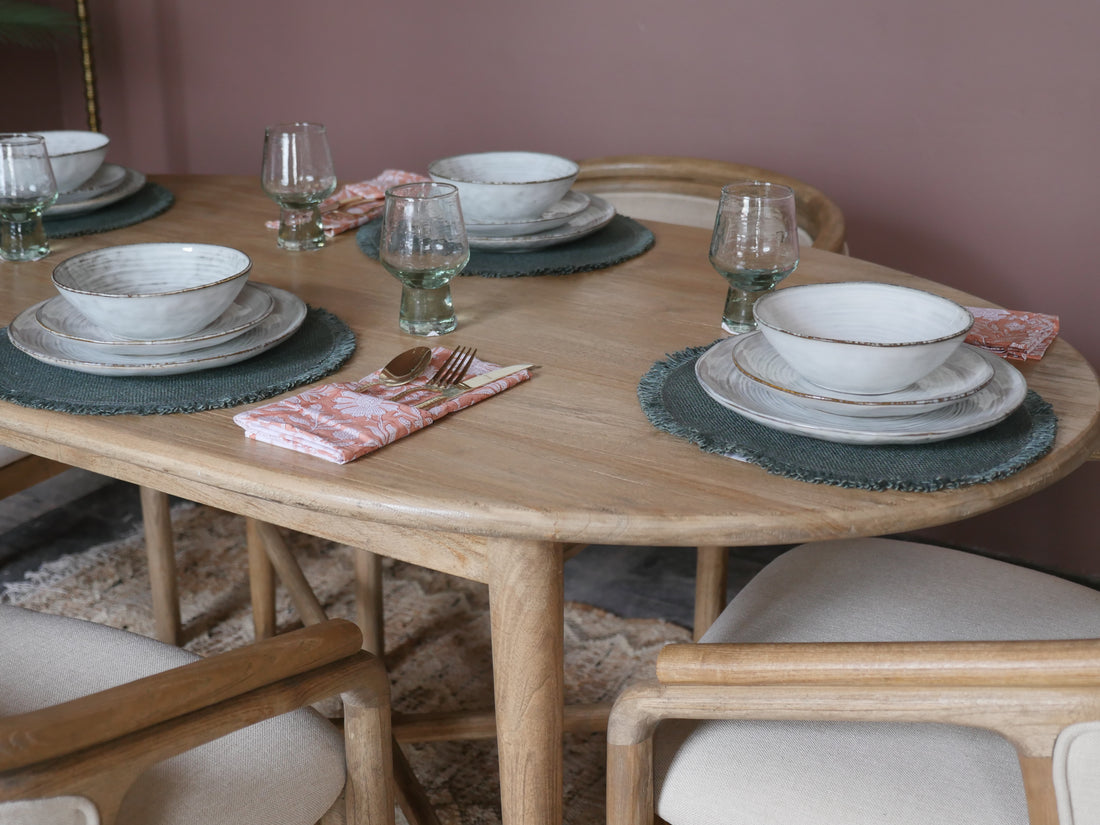 Oval Dining Table Solid Teak TH01