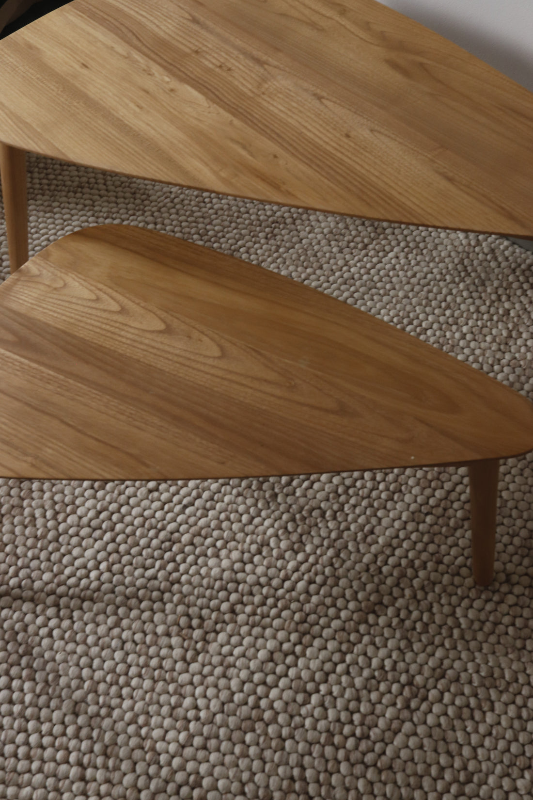 Shoreditch Nest of 2 Teardrop-Shaped Tables - Sungkai Wood SH06