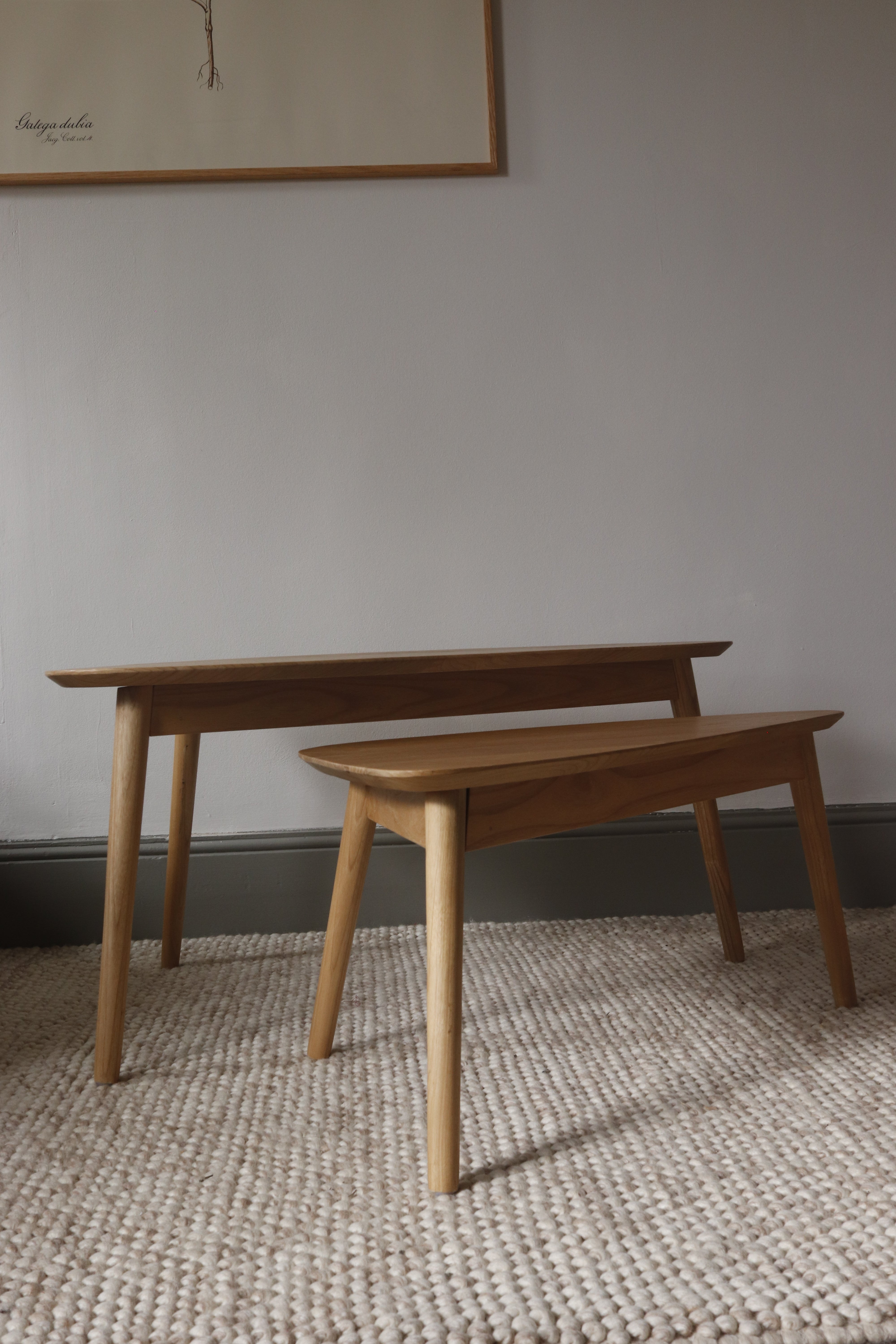Shoreditch Nest of 2 Teardrop-Shaped Tables - Sungkai Wood SH06