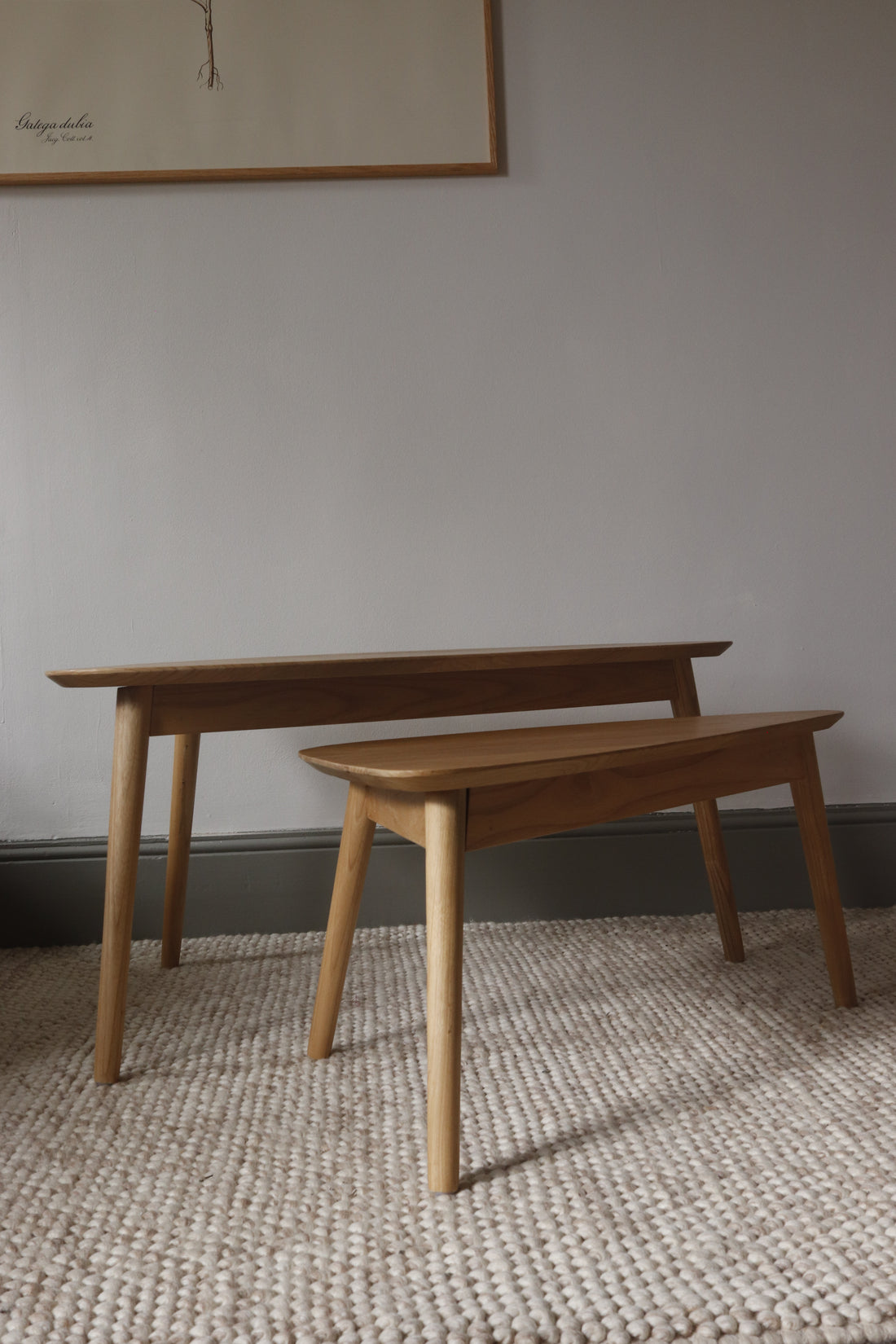 Shoreditch Nest of 2 Teardrop-Shaped Tables - Sungkai Wood SH06