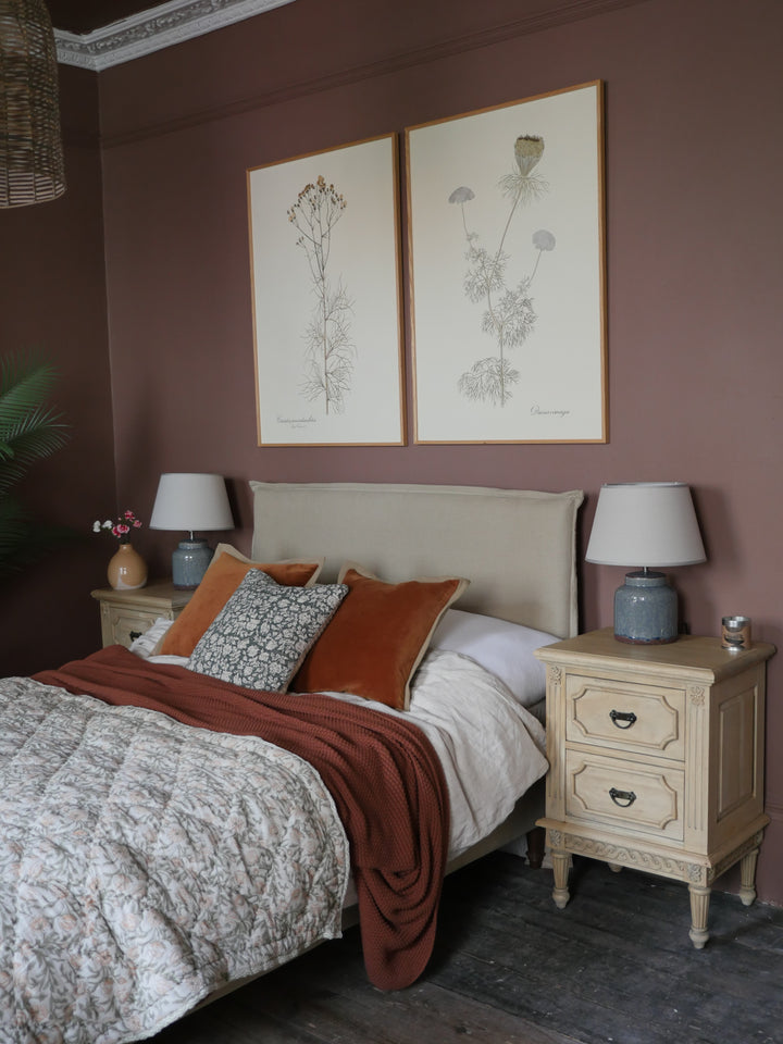 Vintage 2 Drawer Bedside/Side Table Mahogany VIN160