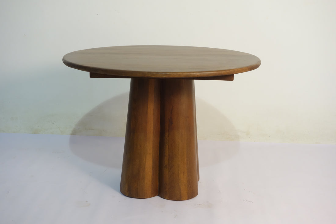 Rakhi Mango Wood Round Dining Table Wood Base 2862O