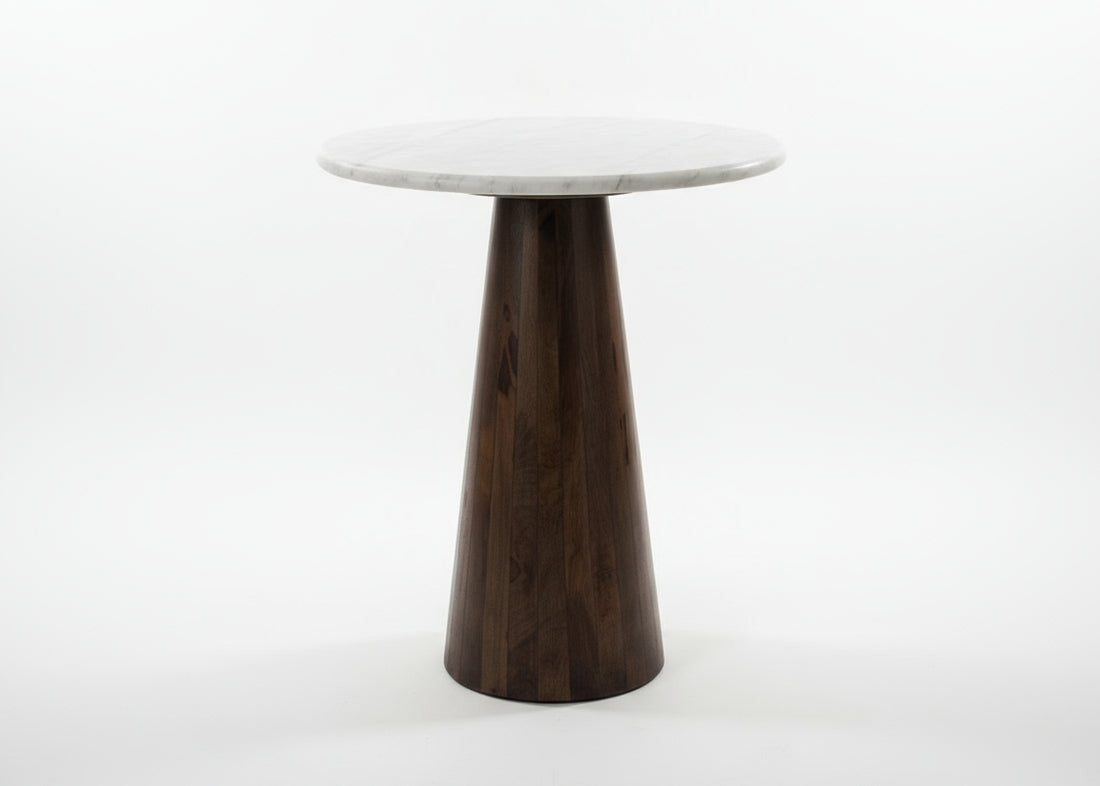 Jalore Mango Wood Small Cone Table with Marble Top 2862Z