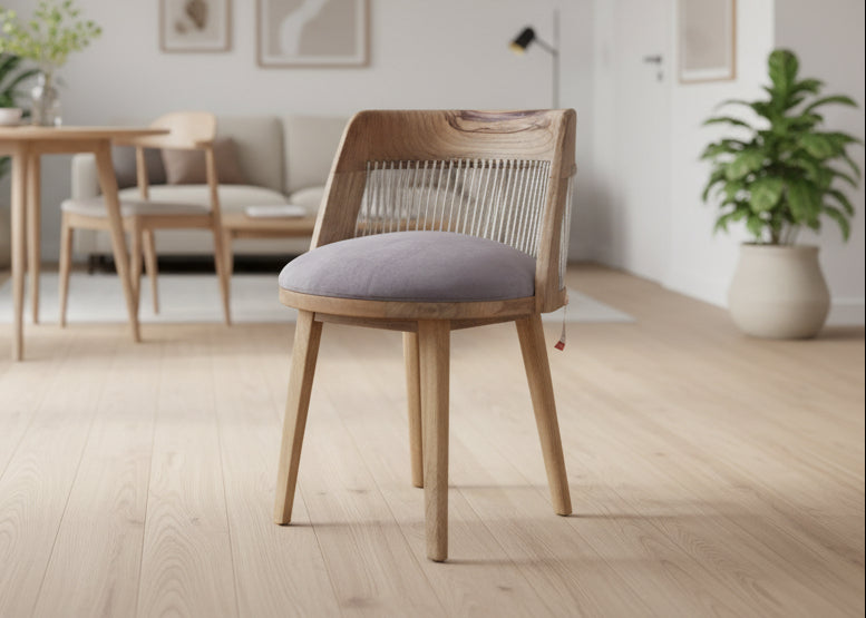 Bobas Mango Wood Chair with Fabric Seat 2862H