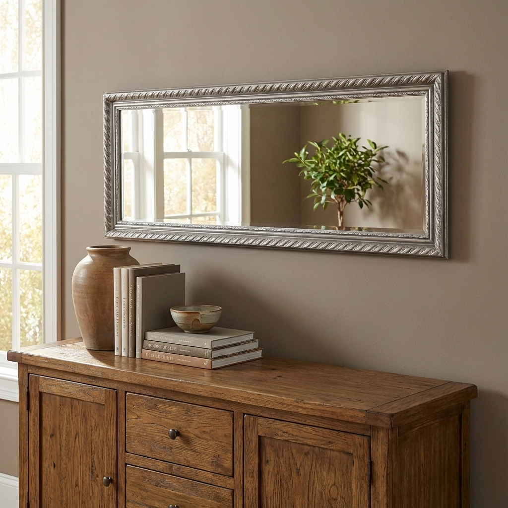 Allegro Pewter Dress Mirror Glass & Metal MIR001