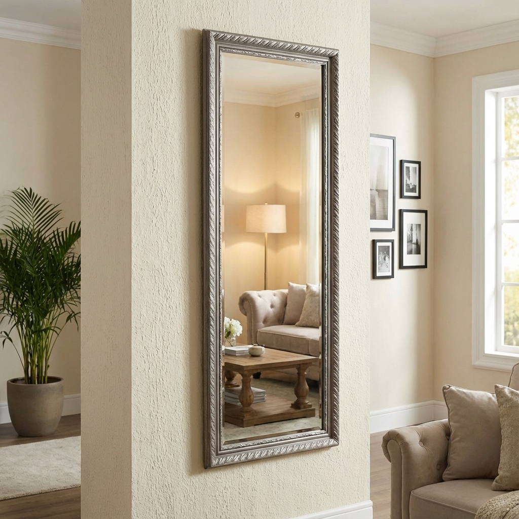 Allegro Pewter Dress Mirror Glass & Metal MIR001