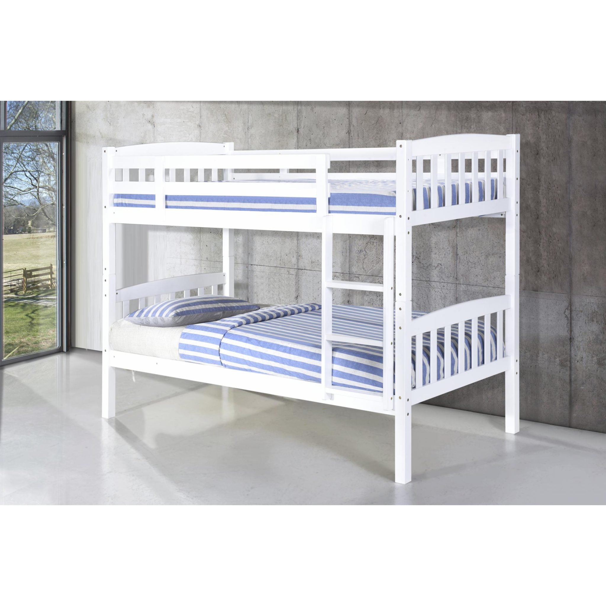 Ashbrook Solid Wood Bunk Bed White - Havenheim Furniture