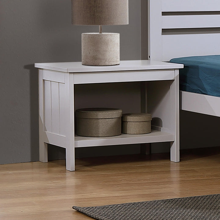 Astley Bedside Solid Hardwood Grey ASTLBEDGRE - Havenheim Furniture
