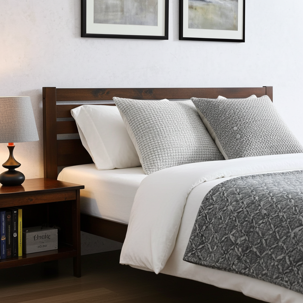 Astley Double Bed 135cm Solid Hardwood Antique Oak ASTLDOUANT