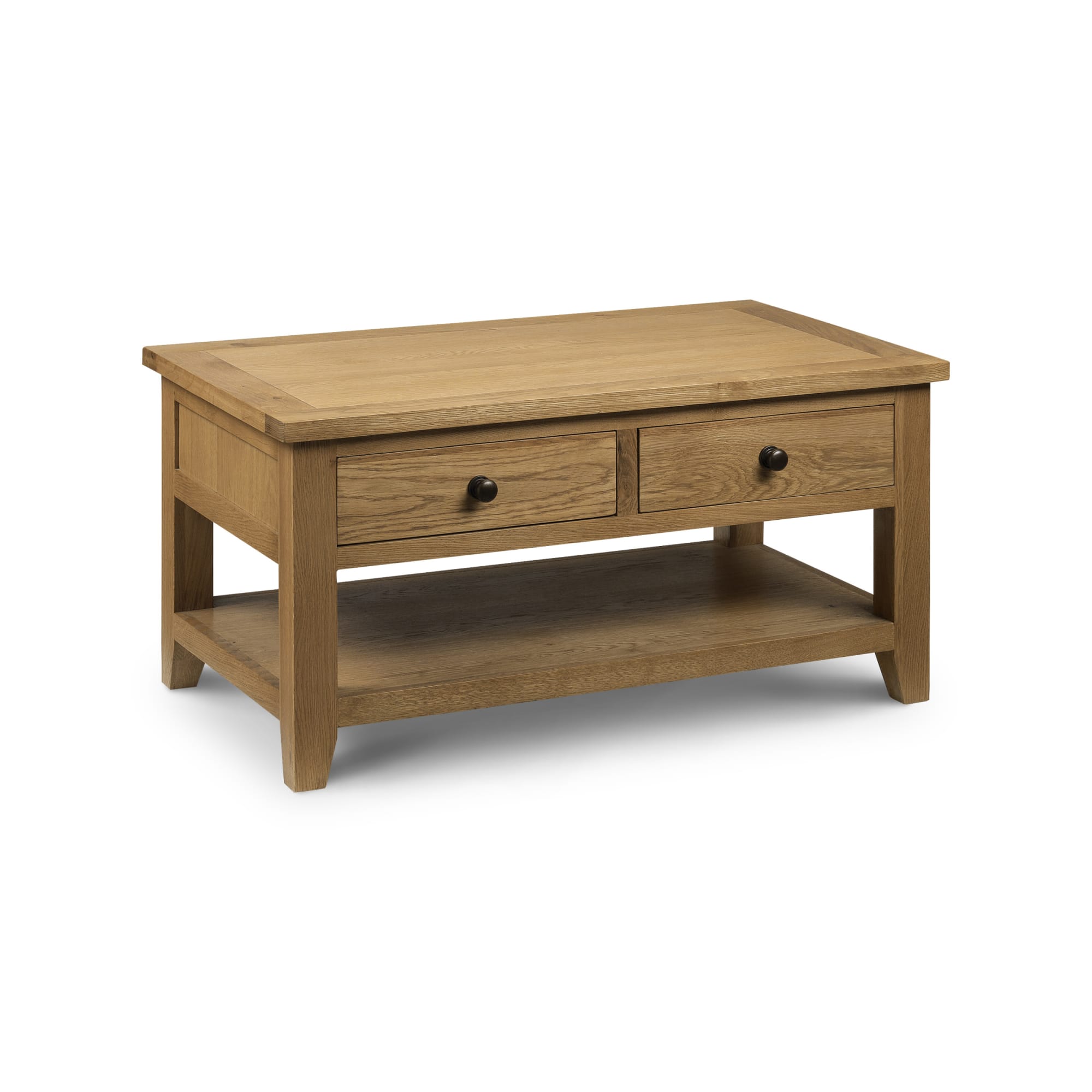 Astoria Coffee Table With 2 Drawers Solid Oak & Oak Veneers AST003