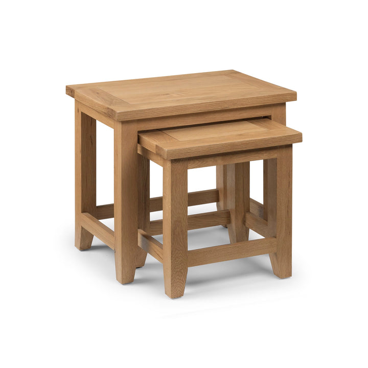 Astoria Nest Of 2 Tables Waxed Solid Oak & Oak Veneer AST005