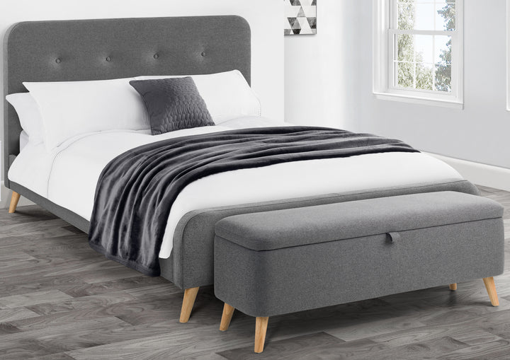 Astrid Curved Retro Buttoned Bed 150cm King AST202 - Havenheim Furniture