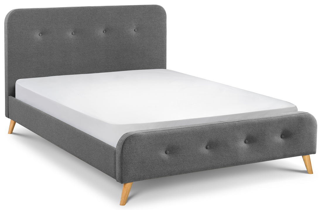 Astrid Curved Retro Buttoned Bed 150cm King AST202 - Havenheim Furniture