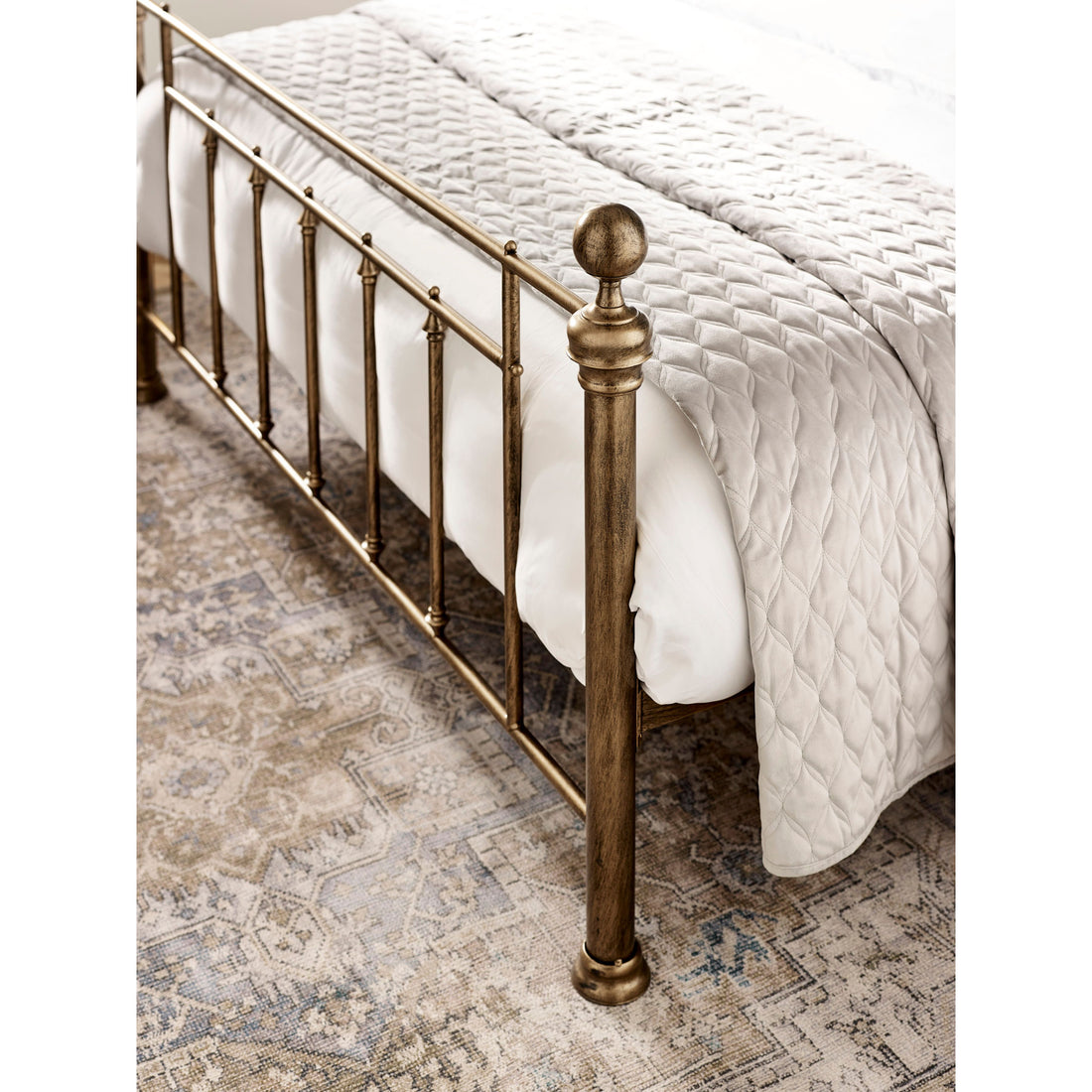 Aurealia Brass Effect Metal King Bed 150cm AUR102