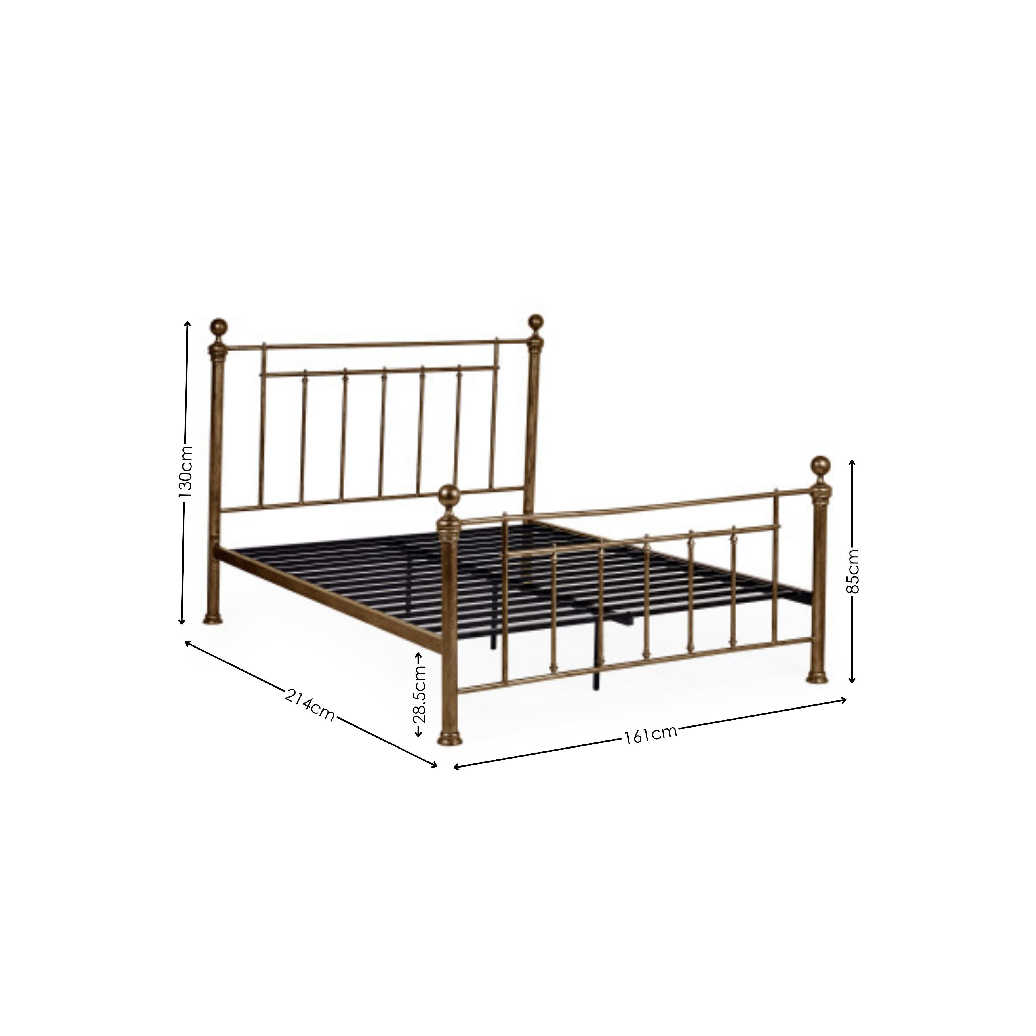 Aurealia Brass Effect Metal King Bed 150cm AUR102