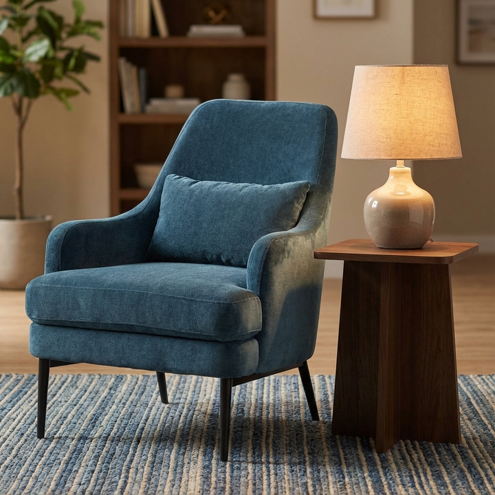 Avaris Wingback Armchair Blue 24374
