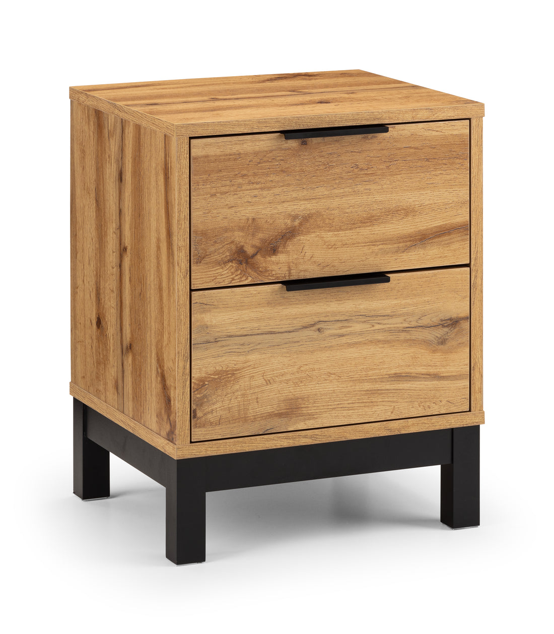 BALI 2 DRAWER BEDSIDE - LIGHT OAK MDF BAL202