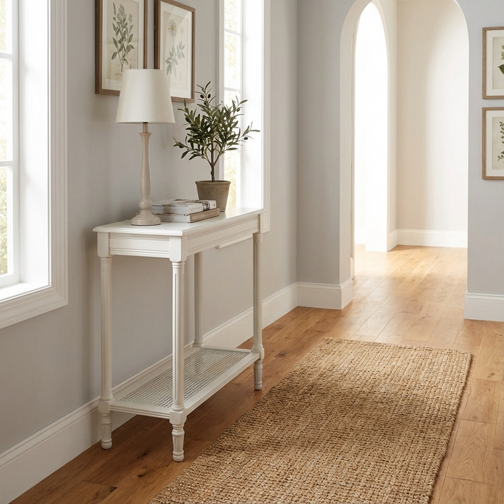 Belmont Rattan Collection Console White 24347