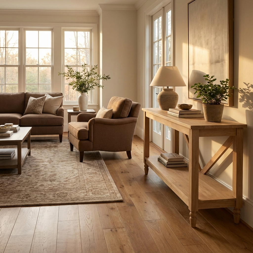 Beri Large Console Table Mahogany MUD308