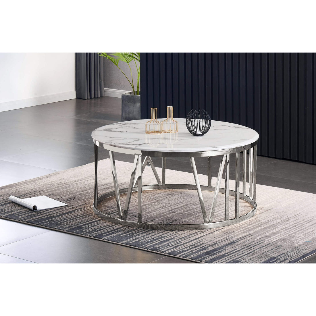 Bonita Marble Round Coffee Table BONICOFF - Havenheim Furniture