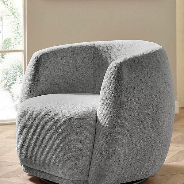 Bowline Swivel Chair Chenille Grey BOW002 - Havenheim Furniture
