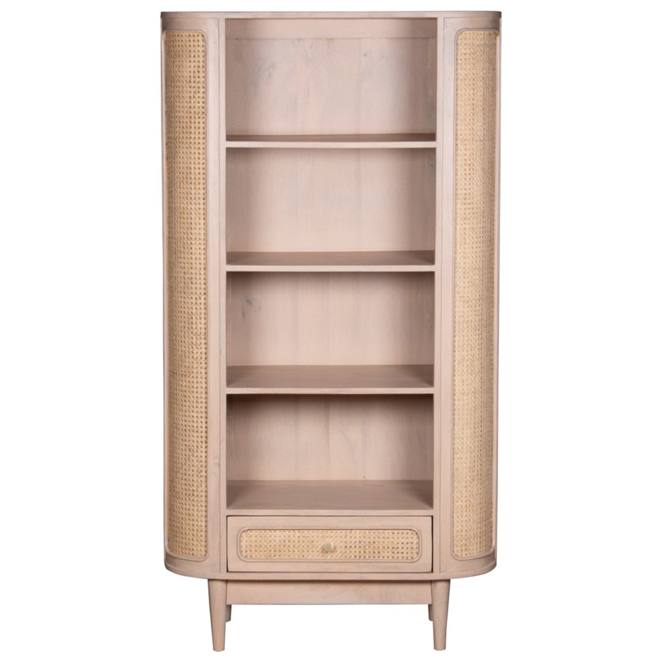 Valencia Cane & Mango Wood Bookcase CA05 - Havenheim Furniture
