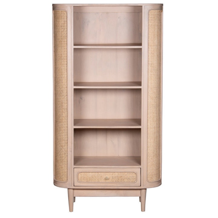 Valencia Cane & Mango Wood Bookcase CA05 - Havenheim Furniture