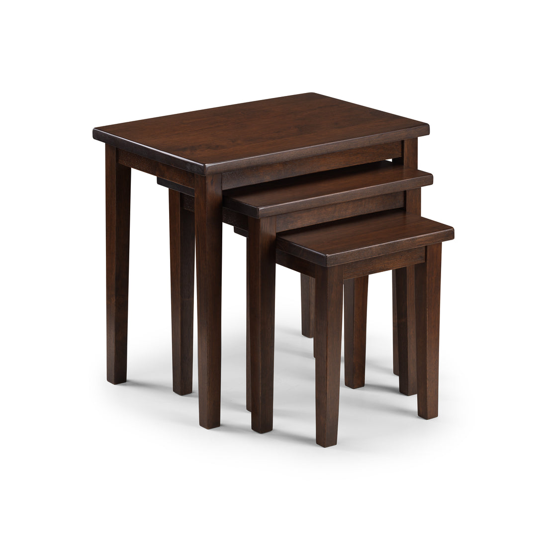 CLEO NEST OF TABLES - MAHOGANY FINISH Rubberwood CLE015