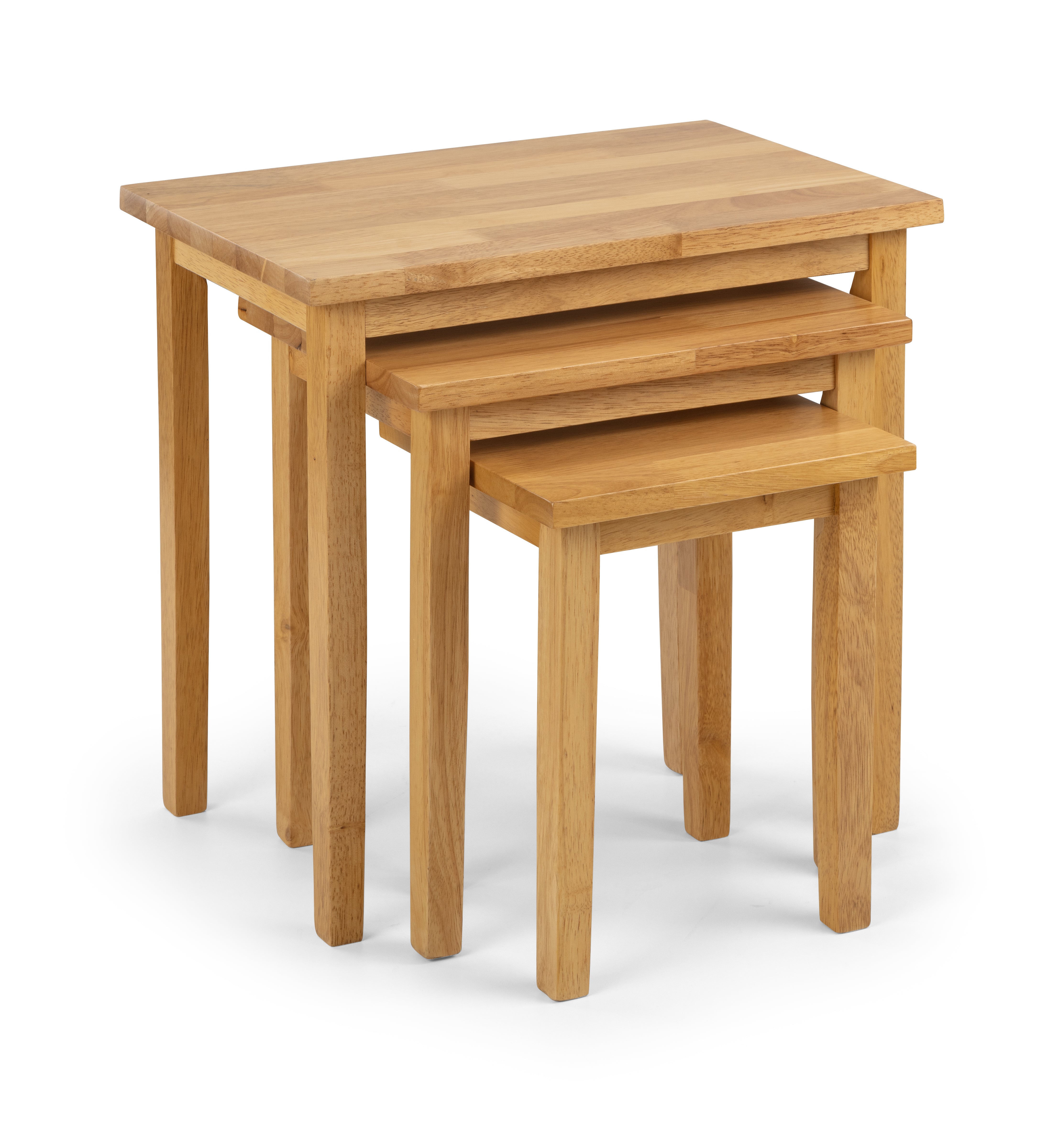 CLEO NEST OF TABLES - NATURAL OAK FINISH Rubberwood CLE015