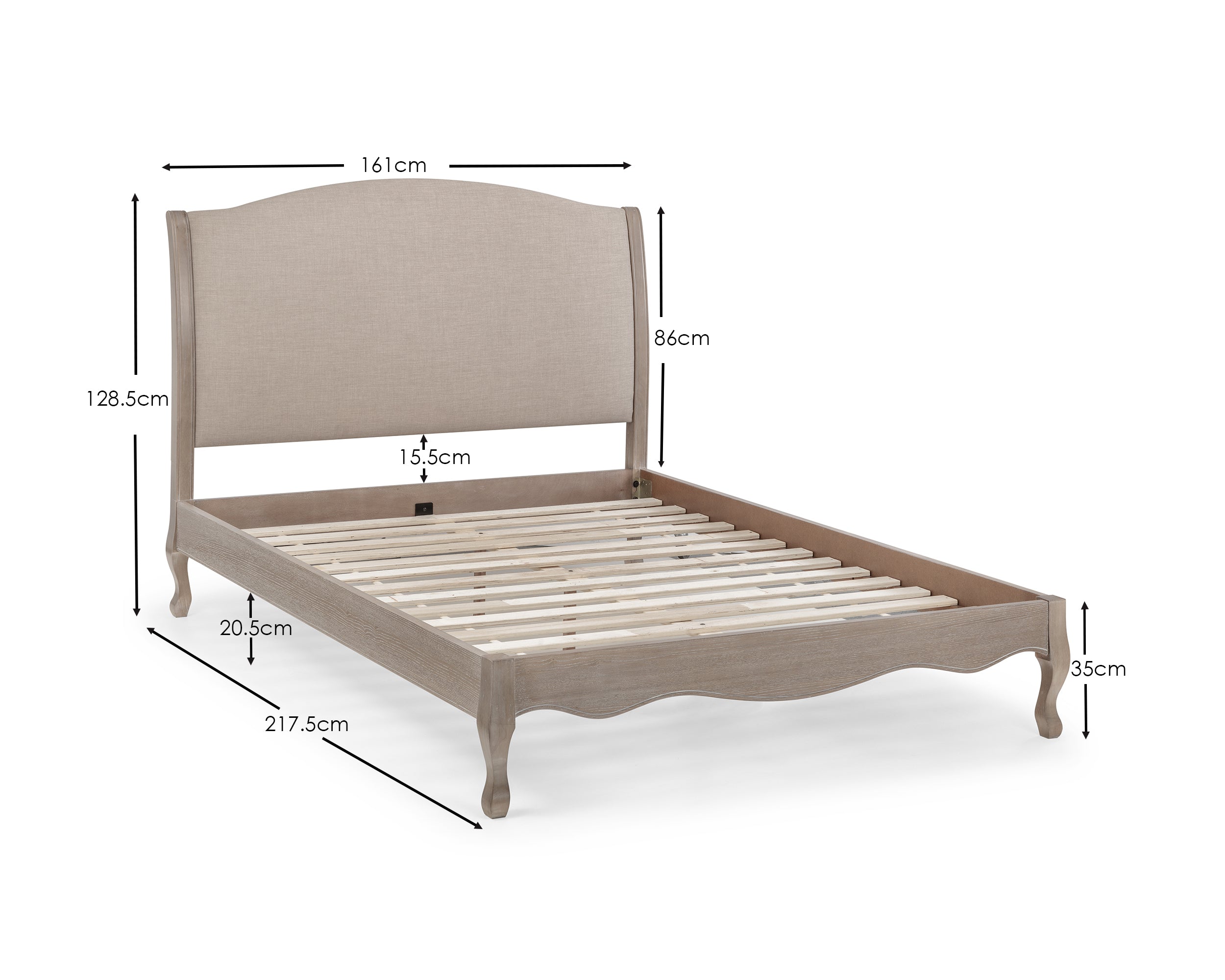 Camille 150cm Bed King CAM302 - Havenheim Furniture