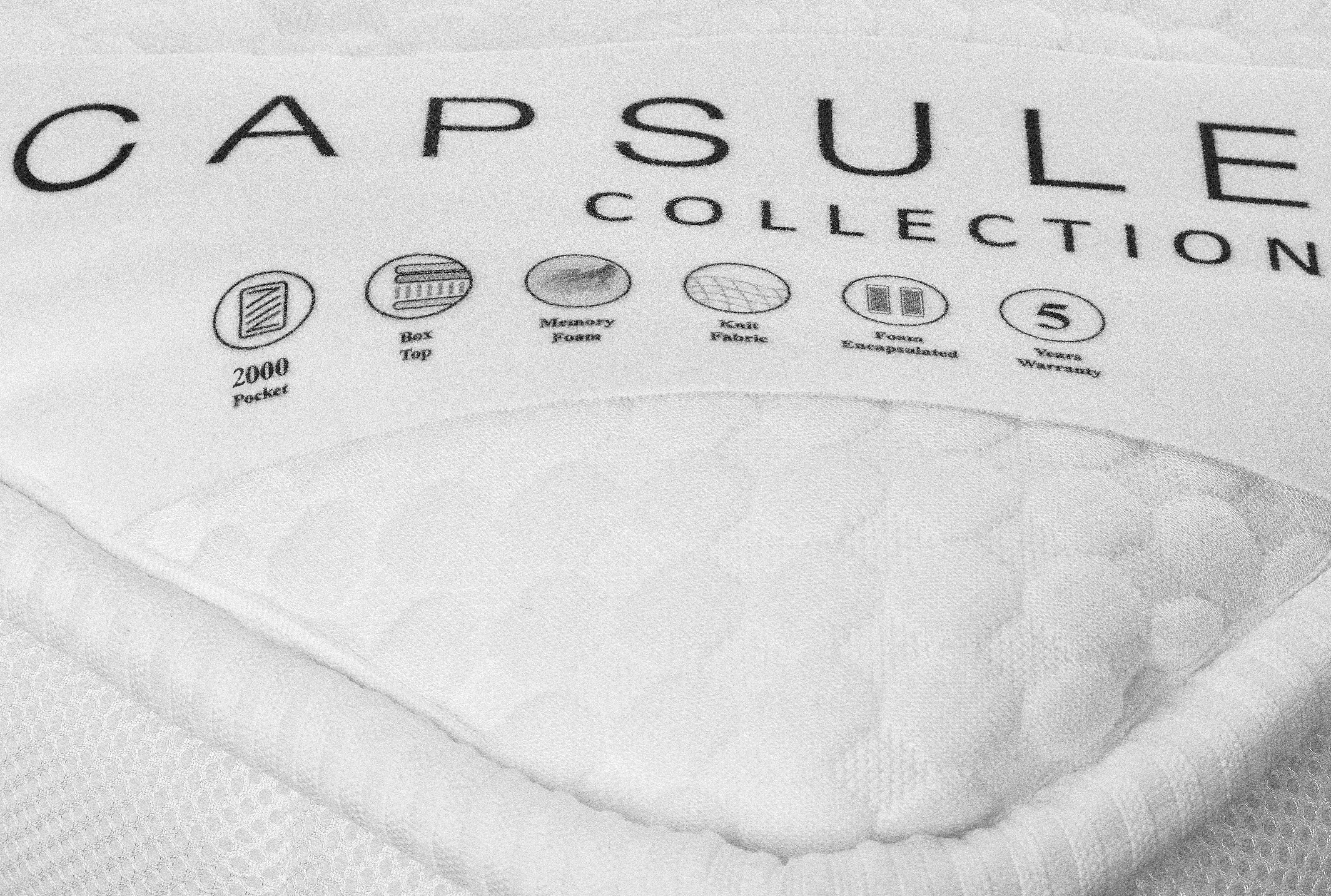 Capsule 2000 Box Top Mattress 150cm King - White MAT080 - Havenheim Furniture