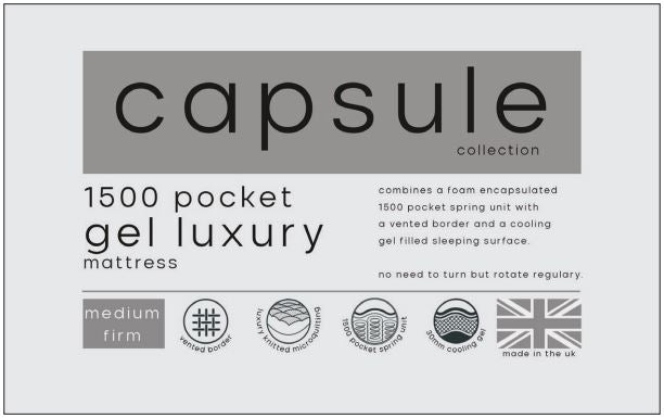 Capsule Gel Luxury Mattress 150cm King - White MAT067 - Havenheim Furniture
