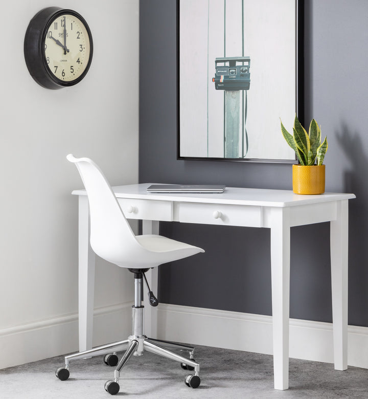 Carrington White  Desk CAR201 - Havenheim Furniture