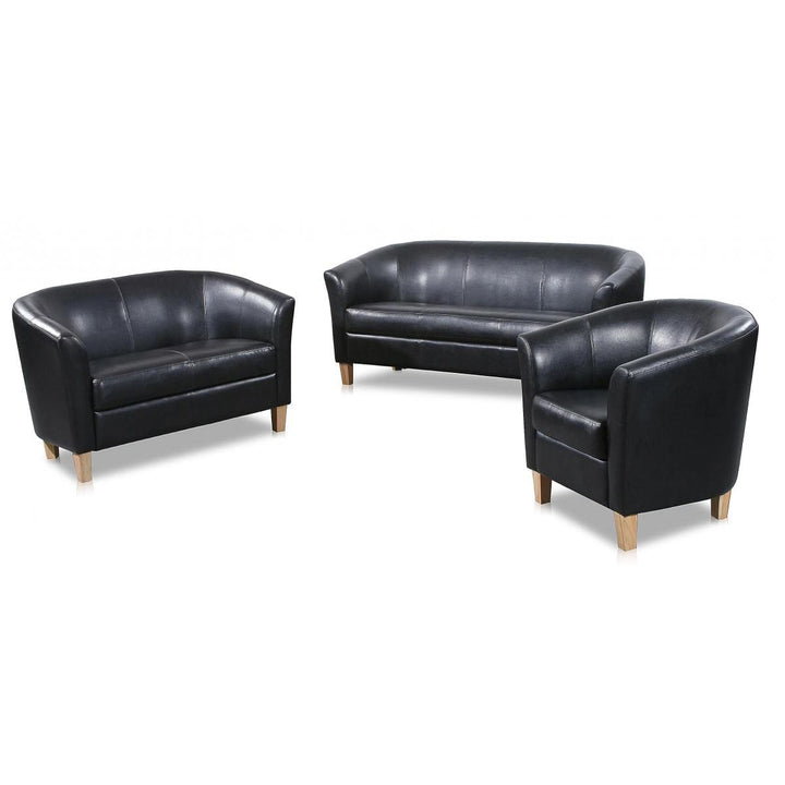 Claridon 3 Seater Sofa PU - Black
